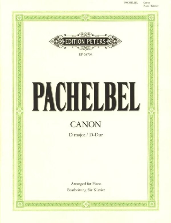 Canon in D (Arranged for Piano): Sheet (Edition Peters)